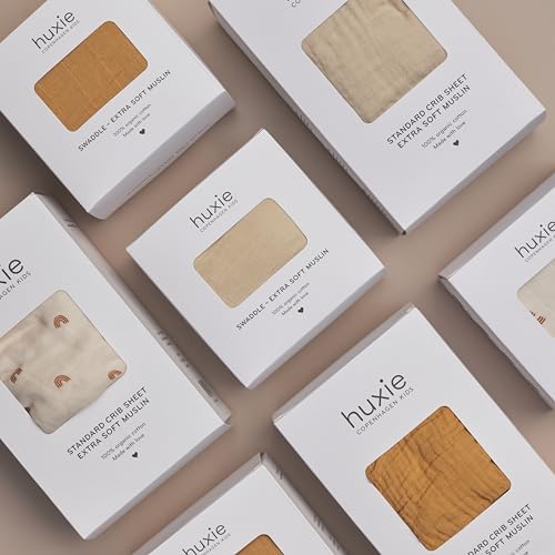 Huxie Organic Muslin Swaddle Blankets for Newborn