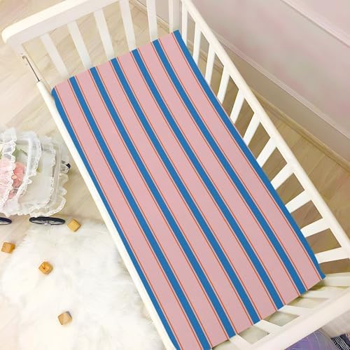Gbjiemia Striped Crib Sheets for Baby Boys Girls