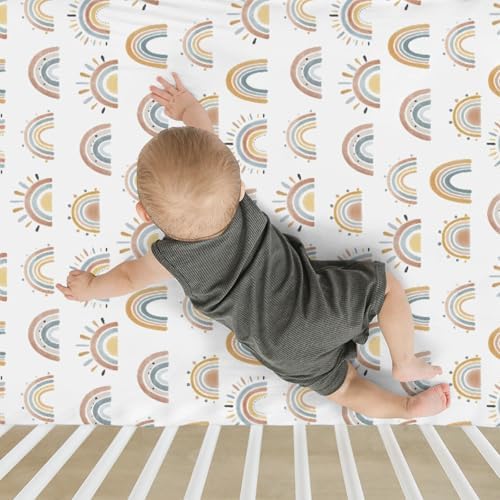 Boho Rainbow Baby Crib Sheets 52x28 Inch