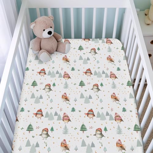 KASTLEE Christmas Birds Crib Sheet 52x28