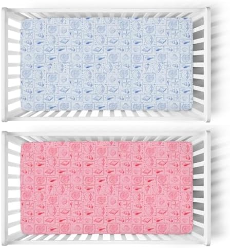 Boho Beach Crib Sheets 2 Pack for Boy Girl