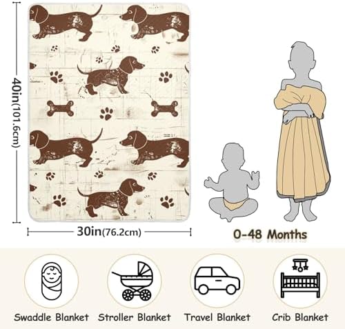 Sanluoli Baby Blanket Cozy Milestone Blanket for Newborns and Toddlers