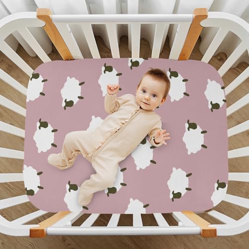 KICPOAY Fitted Crib Sheets with Elastic Band