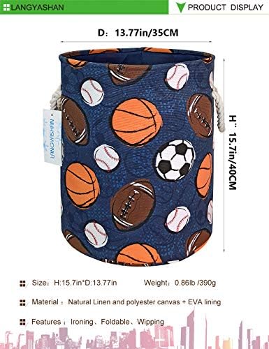 LANGYASHAN Collapsible Laundry Basket for Kids 1