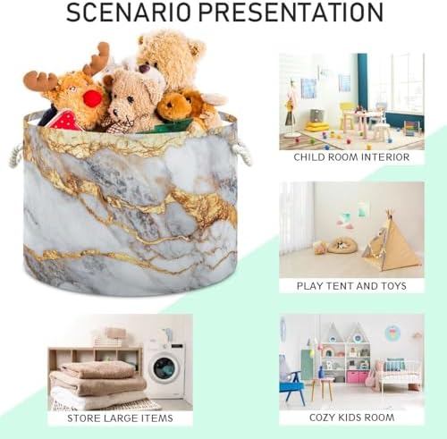 YETTASBIN Large Round Storage Basket for Baby and Home