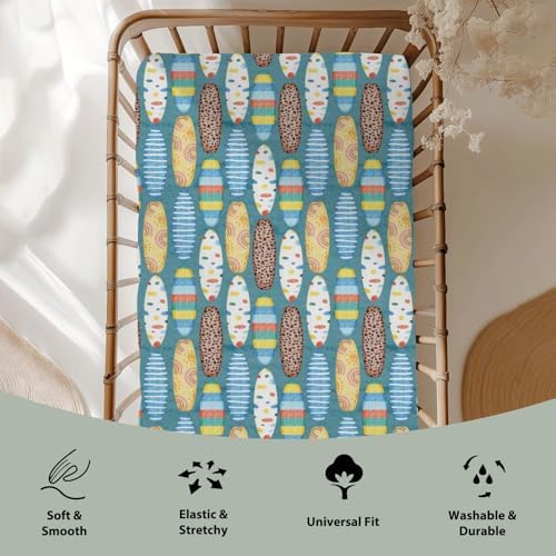 Surfboard Crib Sheets for Baby Boy Girl 52x28