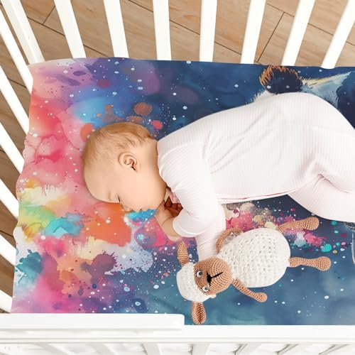 Wassud Panda Crib Sheets Breathable Pack and Play Set