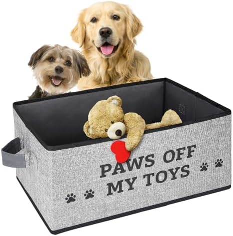 Lukeline Decorative Dog Toy Storage Basket