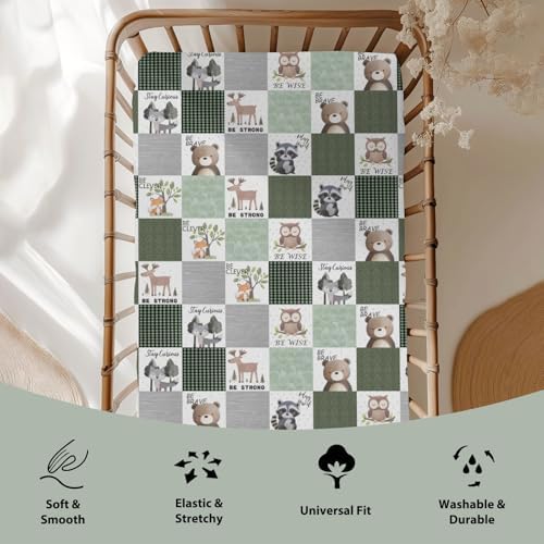 Cute Forest Animal Crib Sheets 52x28 Inch Fitted Mattress Cover