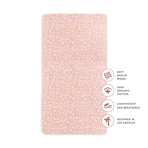 Babyletto Organic Cotton Crib Sheet - Daisy 1