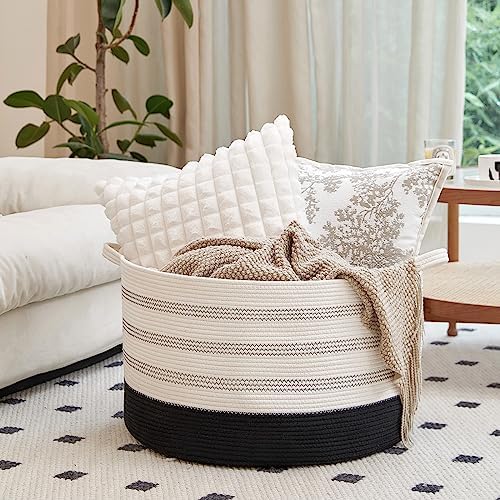 Extra Large Cotton Rope Basket with Handle
