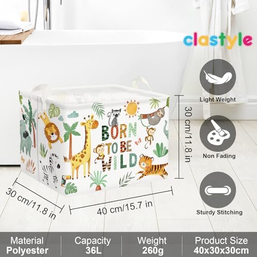 Clastyle Tropical Animal Storage Basket for Kids