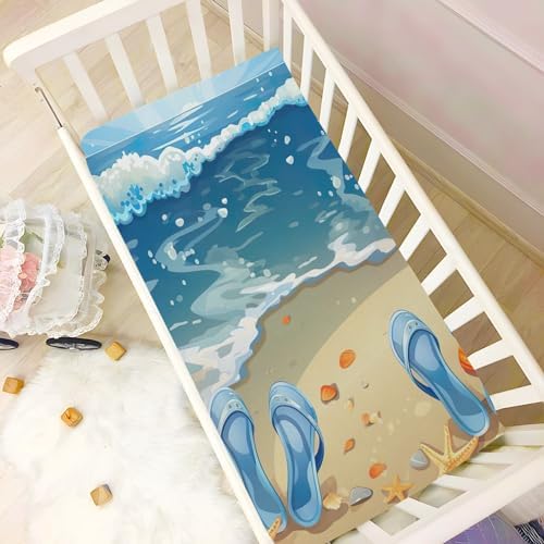 Wassud 28x52 Inch Crib Sheets Pack and Play