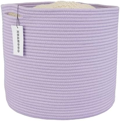 Cotton Rope Storage Basket 16x14 Multi-Purpose Nursery Organizer