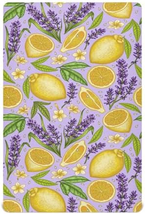 KICPOAY Crib Sheets with Lavender Flowers Design