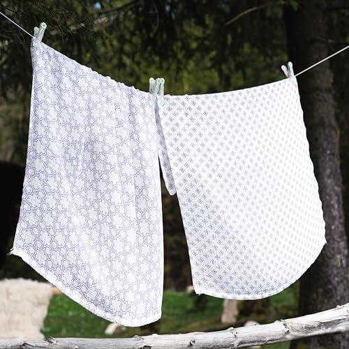 Bacati 4 Pack Swaddle Blankets - Soft Cotton Muslin for Baby Comfort