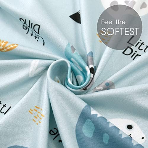 JHION Baby Crib Sheets Fitted 2 Pack White Blue