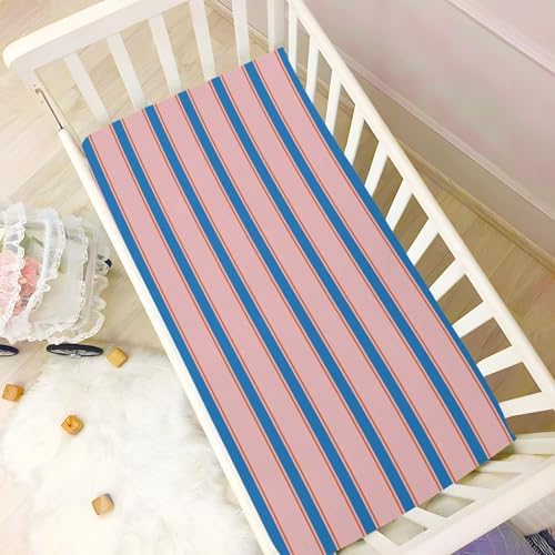 Gbjiemia Striped Crib Sheets for Baby Boys and Girls