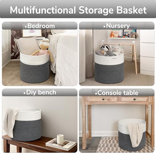 Goodpick Large Cotton Rope Basket - Gray