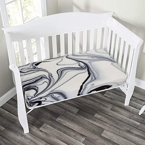 XISUNYA Marble Print Crib Fitted Sheet 28x52