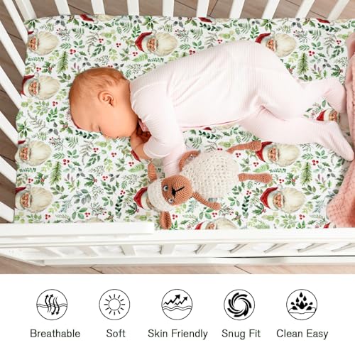 KASTLEE Retro Santa Fitted Crib Sheet 52x28