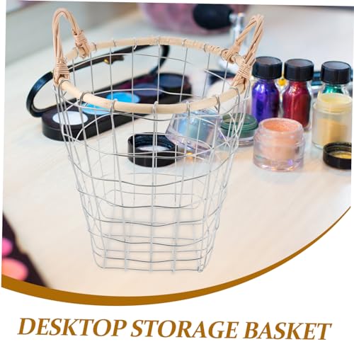 CHILDWEET Retro Woven Iron Wire Storage Basket