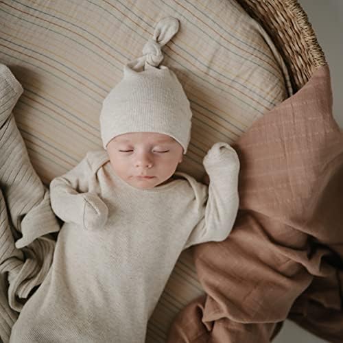 Mushie Extra Soft Muslin Mini Crib Sheet Retro Stripe
