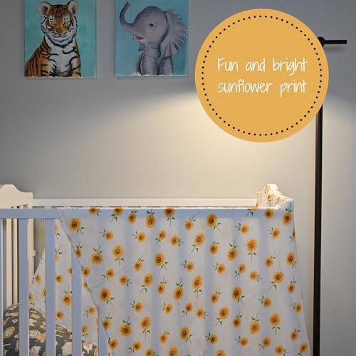 LollyBanks Sunflower Muslin Swaddle Blanket 47x47 Inches