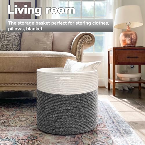 Goodpick Large Cotton Rope Basket - Gray