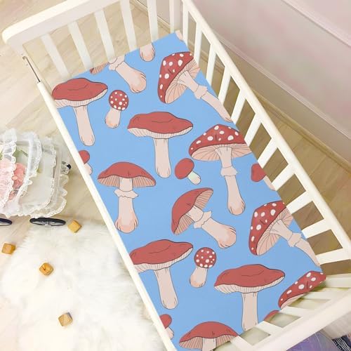 KICPOAY Red Polka Dot Crib Sheets Stretchy Playard Sheets for Baby