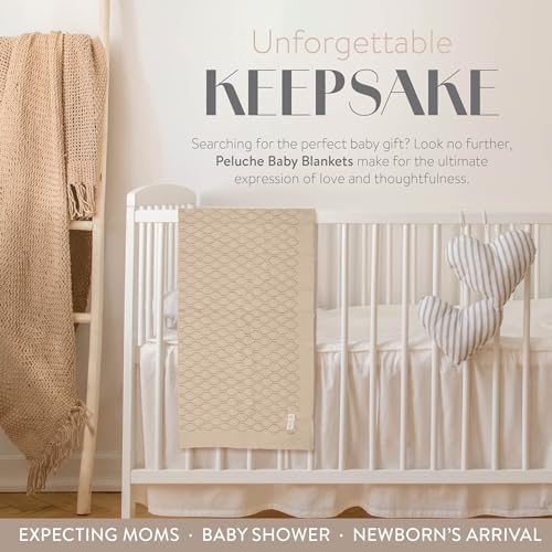 Chunky Pointelle Knit Baby Blanket 29 x 36 Unisex Swaddle