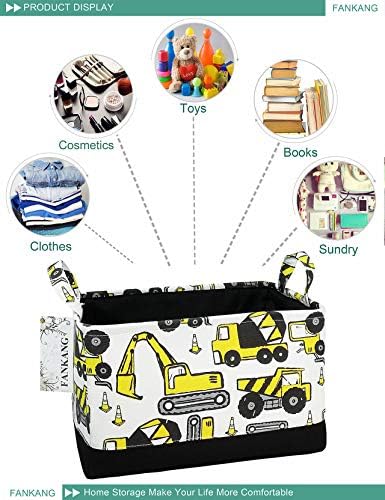 FANKANG Rectangular Laundry Basket with Handles for Storage