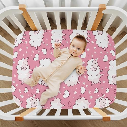 Wassud Funny Sheep Crib Sheets 27x39