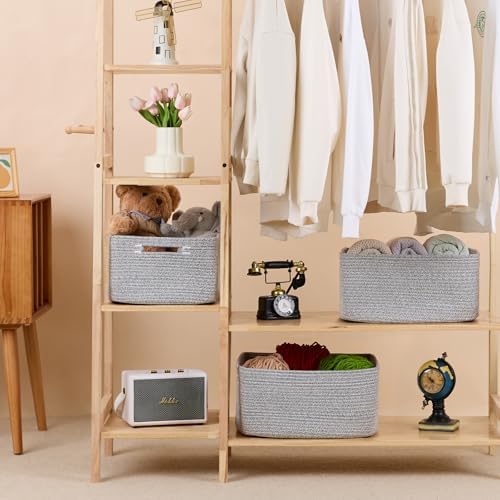 MiniArk Large Storage Baskets 2-Pack Mixed Grey 17x13x75
