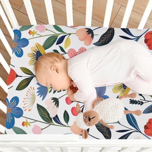 Wassud Colorful Flowers Crib Sheets Set 1