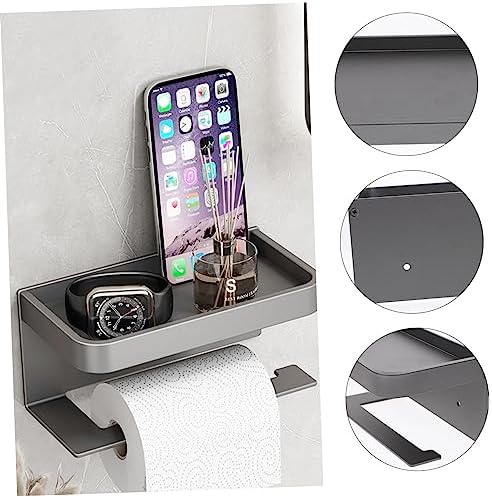 WHAMVOX Toilet Paper Holder with Shelf Wall Mount