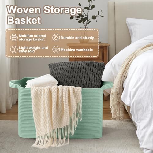 95L Extra Large Woven Storage Basket for Living Room and Nursery