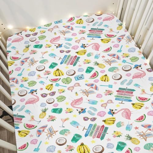 Surf Beach Summer Baby Crib Sheets 28x52