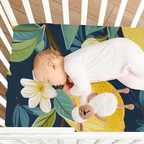 ALAZA Lemon Boho Retro Crib Sheets for Girls and Boys
