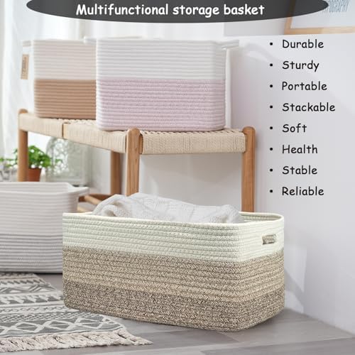 COMFY-HOMI 2pc Large Storage Baskets for Shelves and Closets