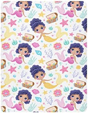 Fitted Crib Sheets Mermaid Star Pattern for Baby Toddler