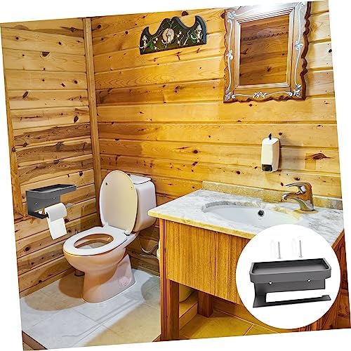 Gadpiparty Wall-Mounted Toilet Paper Holder with Shelf 1