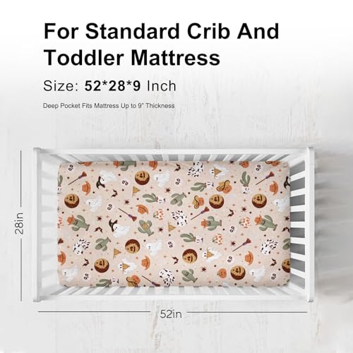 KASTLEE Halloween Western Cowboy Crib Sheets 52x28 1