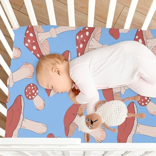 KICPOAY Red Polka Dot Crib Sheets Stretchy Playard Sheets for Baby