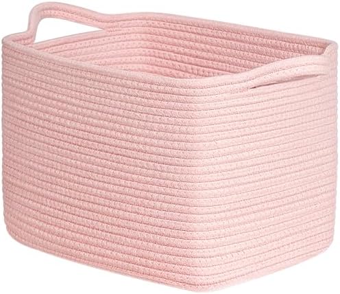 INDRESSME Pink Storage Basket - 13x10x9 Multipurpose Organizer