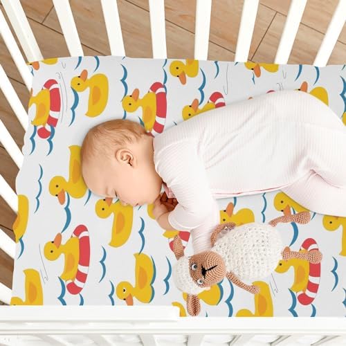 ALAZA Duck Crib Sheets for Baby Girls and Boys