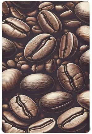 ALAZA Coffee Beans Pattern Crib Sheets for Baby