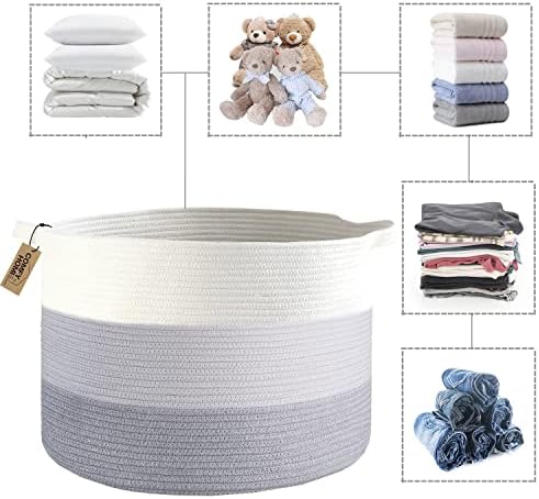 COMFY-HOMI XXXL Laundry Basket - White and Grey