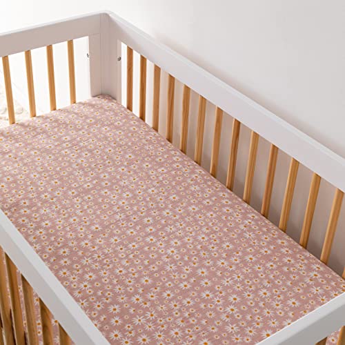 Babyletto Organic Cotton Crib Sheet - Daisy 1