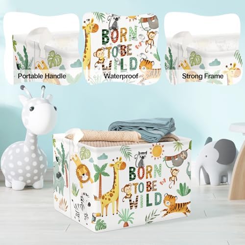 Clastyle Tropical Animal Storage Basket for Kids
